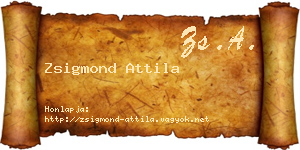Zsigmond Attila névjegykártya