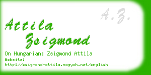 attila zsigmond business card